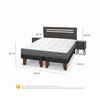 Cama Europea CIC Base Dividida 2 Plazas Anatomic + Respaldo + 2 Veladores Munich
