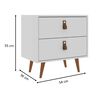 Velador Di Poretti Design Padua 2 Cajones Blanco