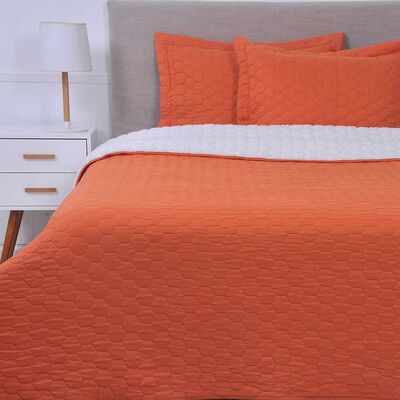Quilt Liso Mashini 2 Plazas Naranjo