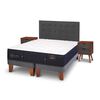 Cama Europea CIC Base Dividida 2 Plazas Premium + Respaldo + Veladores
