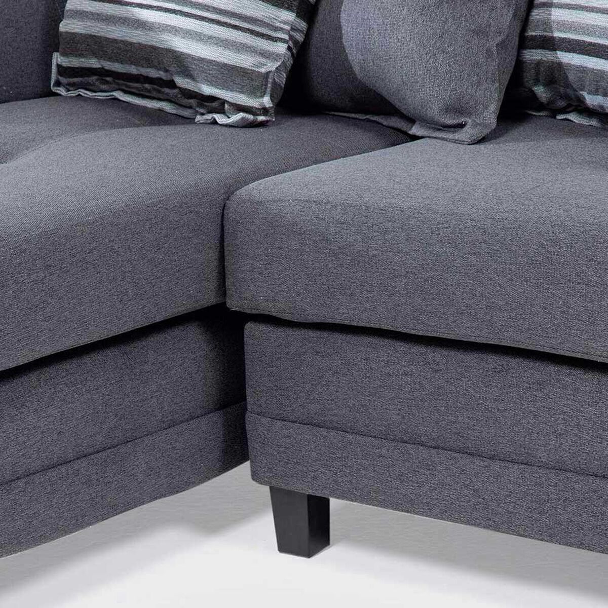 Sof&aacute; Seccional Izquierdo Living Factory Mustang 4 Cuerpos Gris