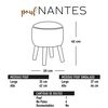 Pouf Latam Home Nantes Tela Velvet Turquesa
