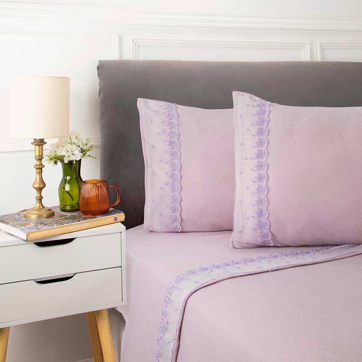 Juego de S&aacute;banas Polar Broderie Dreams 2 Plazas