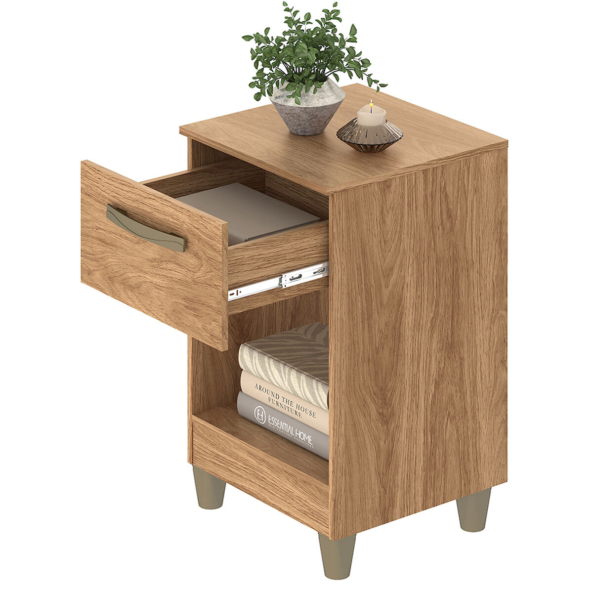 Velador Vekkahome Prada 1 Cajon Café