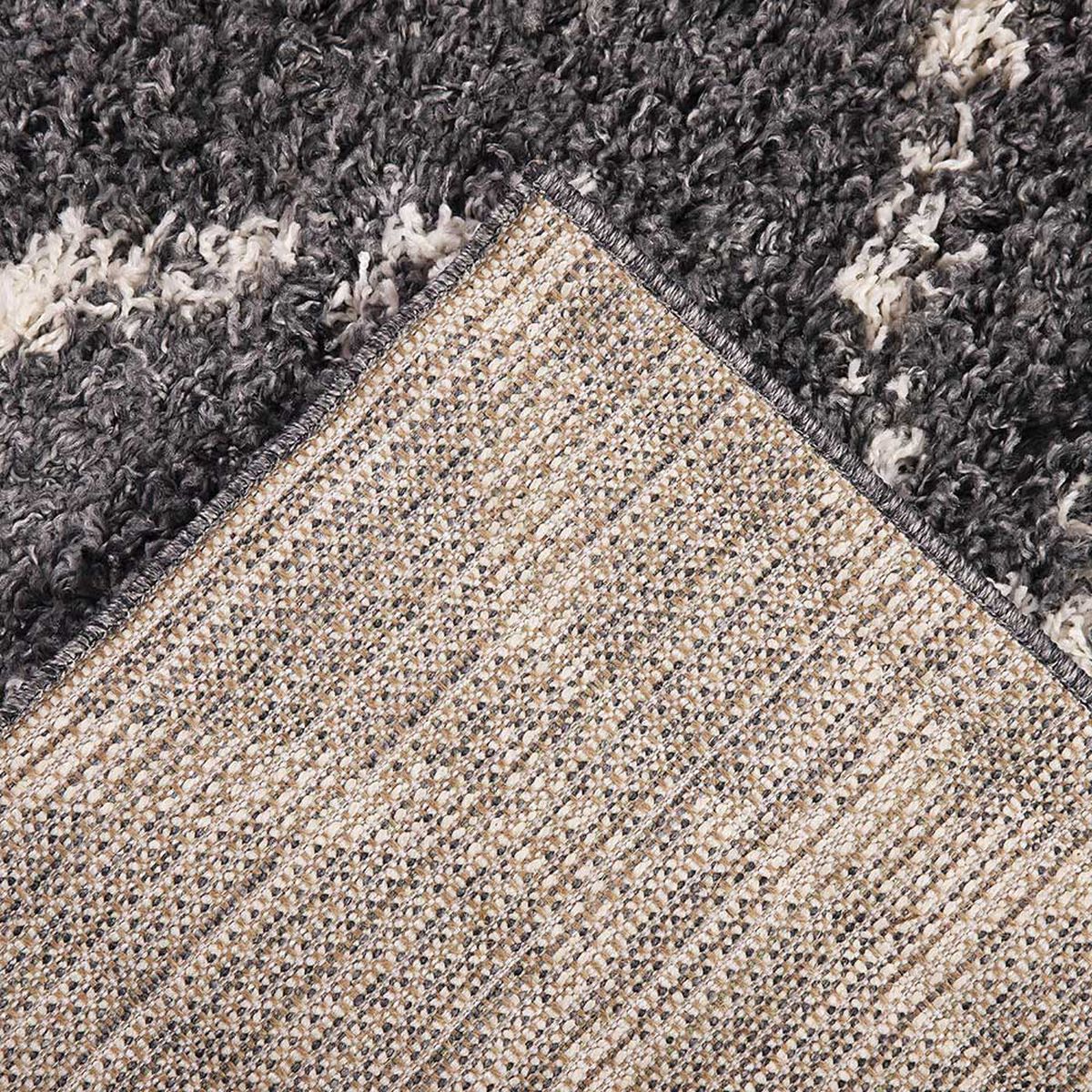 Alfombra Dib Shaggy Design 150 x 220 cm Gris