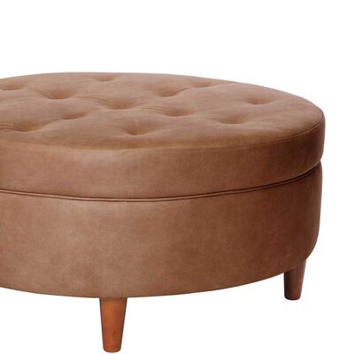 Imagen 2 del producto Pouf Latam Home Paris Cuero Kentucky Tabaco