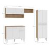 Mueble de Cocina Vekkahome Madri 9 Puertas Café