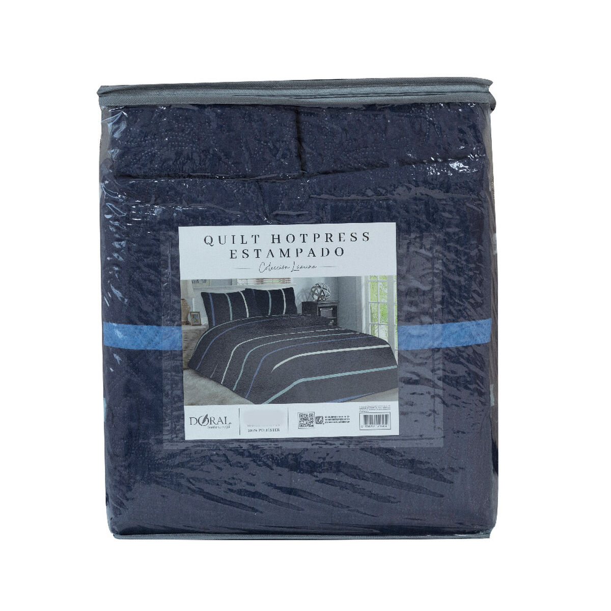 Quilt Doral Hotpress Estampado 2 Plazas Lineal