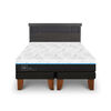 Cama Europea CIC Green Infinity 2 Plazas + 1 Respaldo Dublin Gris