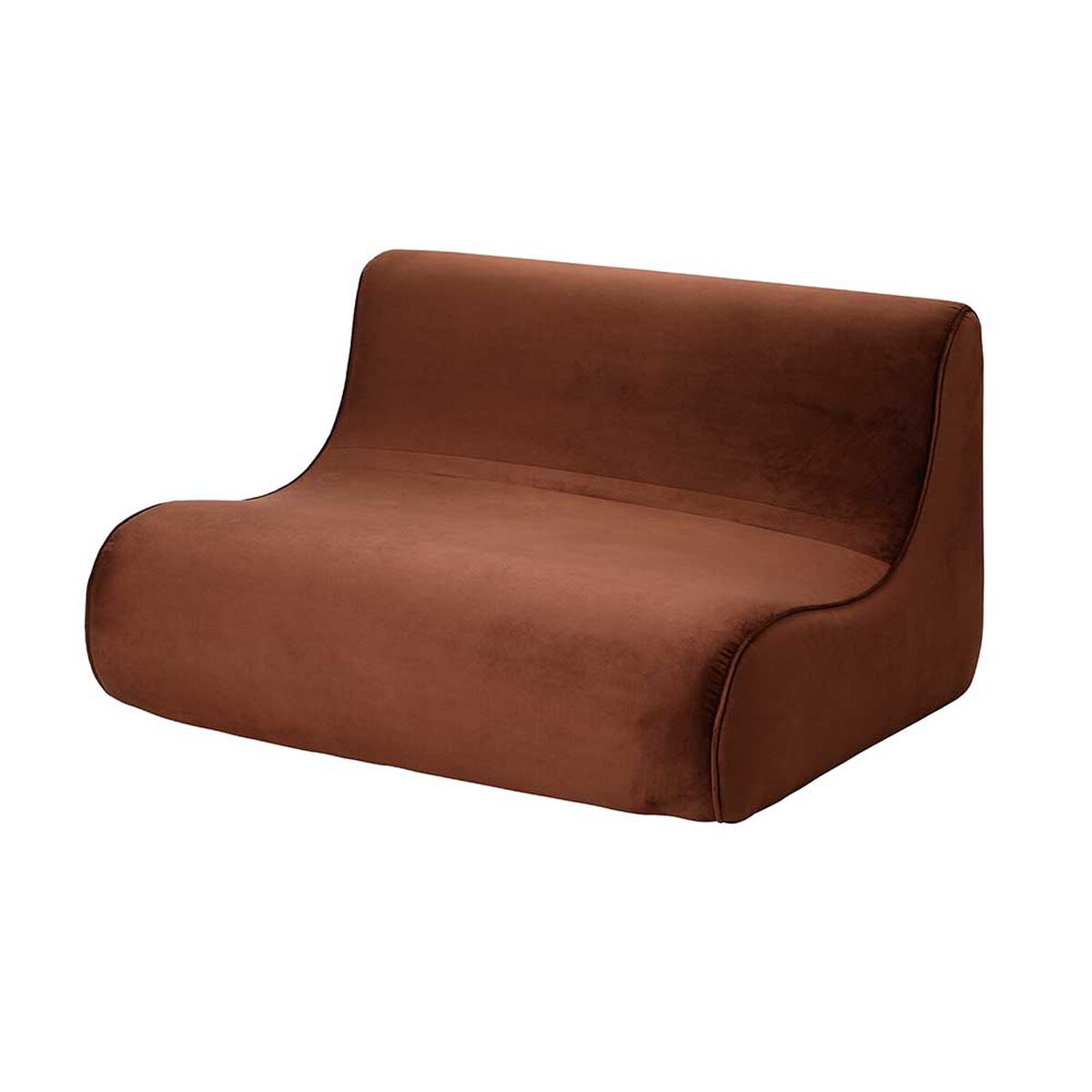 Sof&aacute; Bodevir Komodo Felpa 2 Cuerpos Chocolate&nbsp;