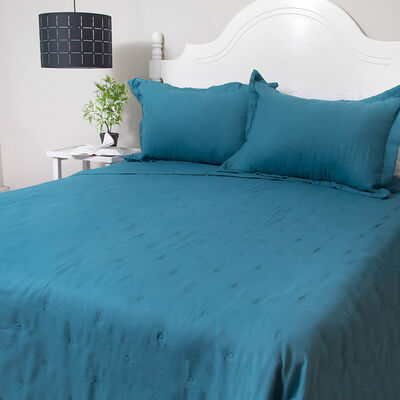Quilt Doral 2 Plazas Petroleo Juliett