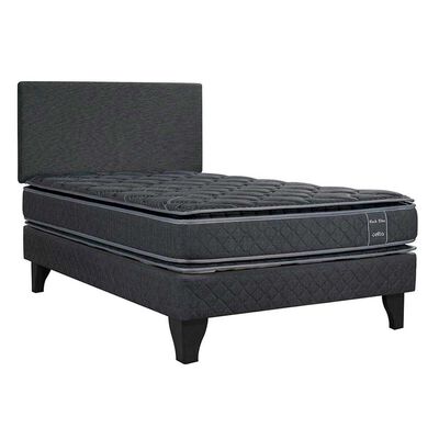 Imagen 1 del producto Cama Europea Celta 1,5 Plazas Black Elite + Respaldo