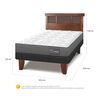 Cama Europea CIC 1,5 Plazas Anatomic + Respaldo New Dublin Caramelo