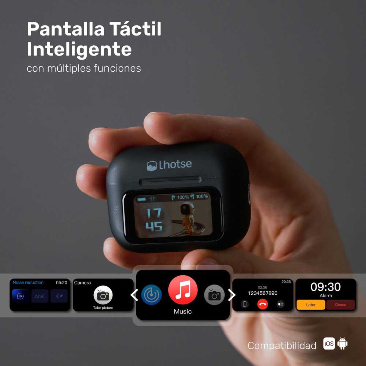 Aud&iacute;fonos Bluetooth In Ear Lhotse RMPLUS+ Negro