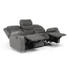 Sof&aacute; Reclinable Daniels Norman 3 Cuerpos Gris