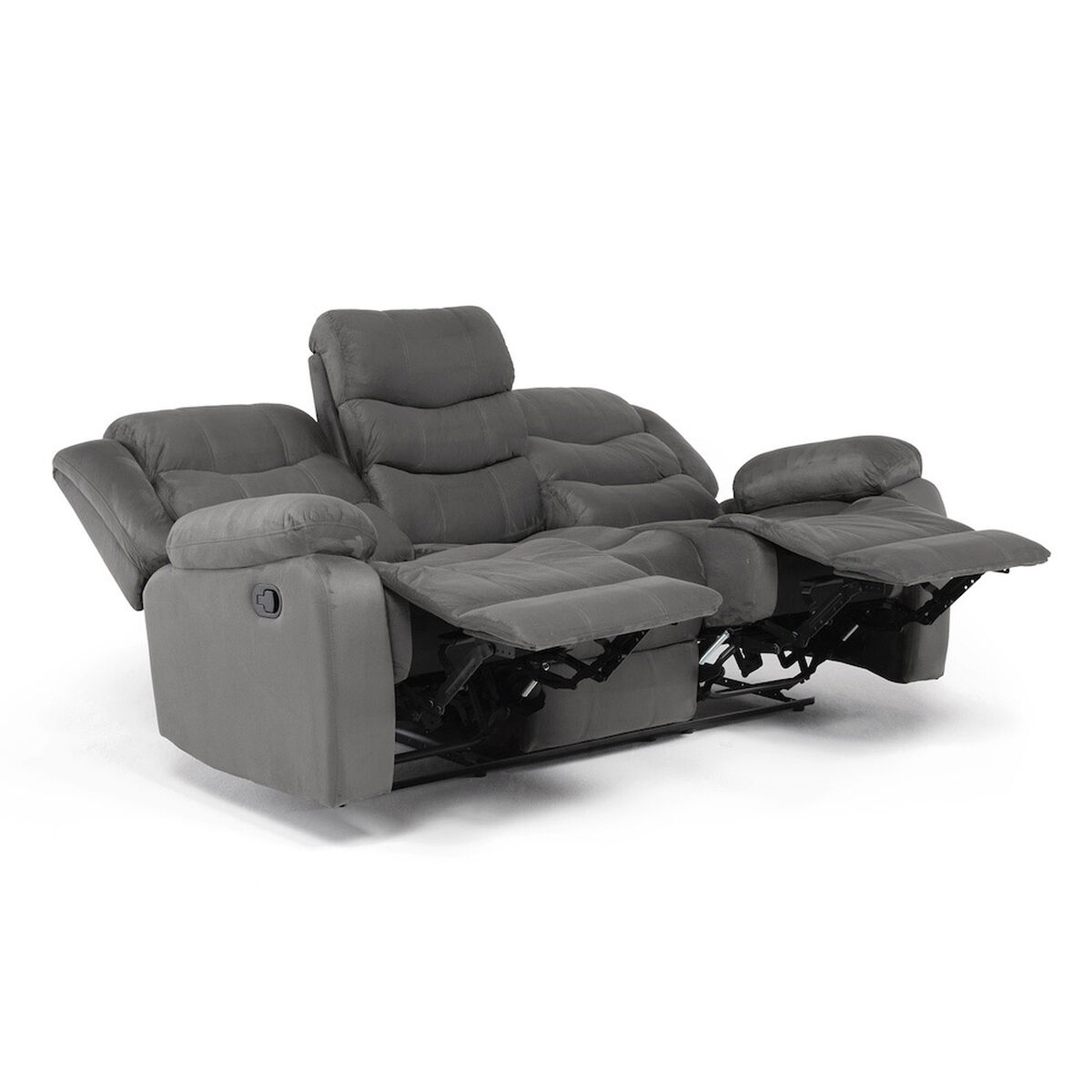 Sof&aacute; Reclinable Daniels Norman 3 Cuerpos Gris