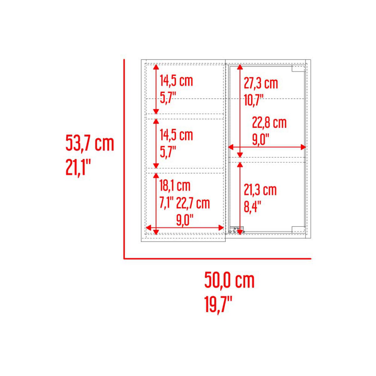 Botiqu&iacute;n con Espejo TuHome Miro 2 Puertas Rovere