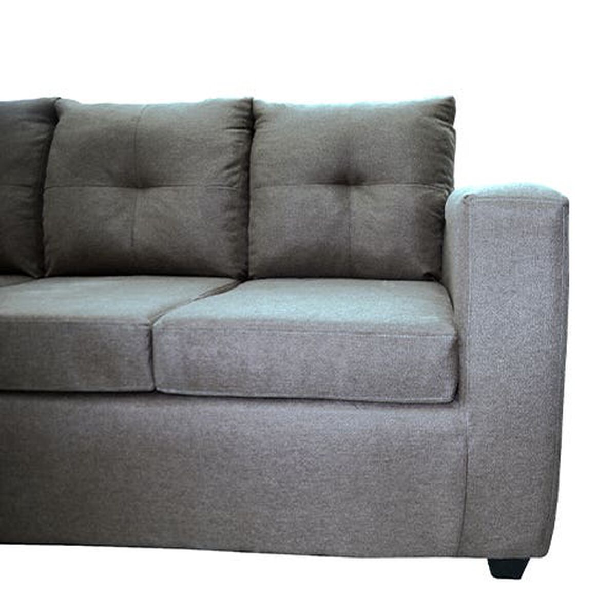 Juego de Living Koliat Toronto Sofá 3 Cuerpos + Dos Sillones 1 Cuerpo Gris