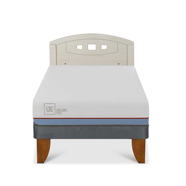 Cama Europea CIC 1,5 Plazas Excellence Plus + Respaldo Gales Alpino