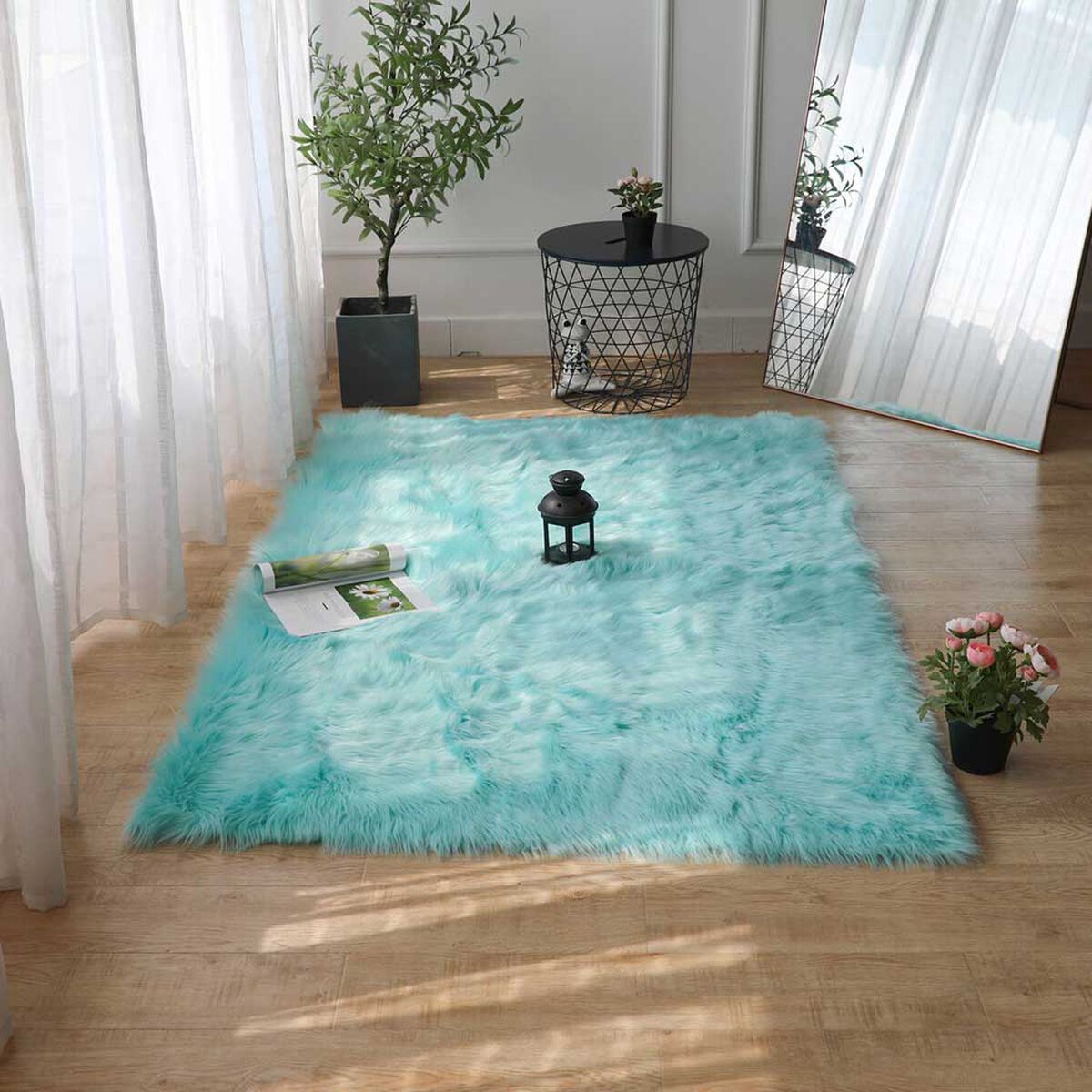 Alfombra Modalfo Doux Azul 90 x 150 cm