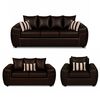 Juego de Living Elegant Detail New Houston 3-2-1 Cuerpos Caf&eacute;
