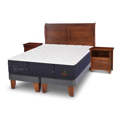 Imagen 2 del producto Cama Europea CIC Base Dividida 2 Plazas Grand Premium + Respaldo + Veladores