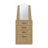 Comoda TUHOME Praga Metalicas 1 Cajon Fresno Europeo