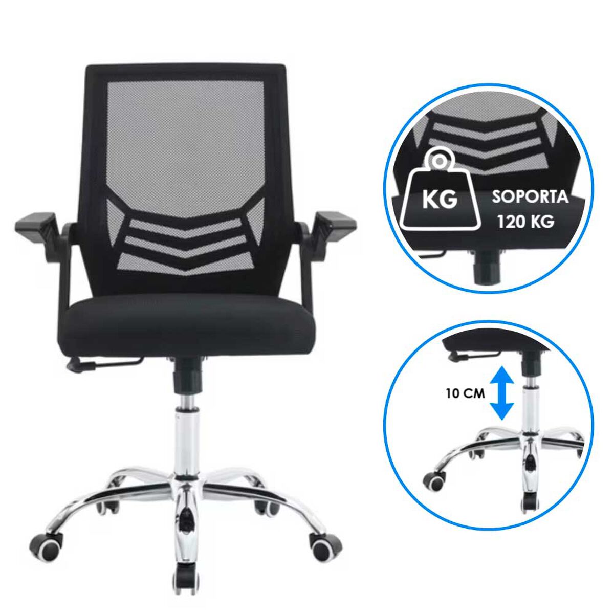 Silla de Escritorio Arthome Liverpool Negra