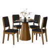 Juego de Comedor VekkaHome Isis 4 Sillas Negro