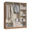 Closet Vekkahome Americano 6 Puertas 2 Cajones Beige