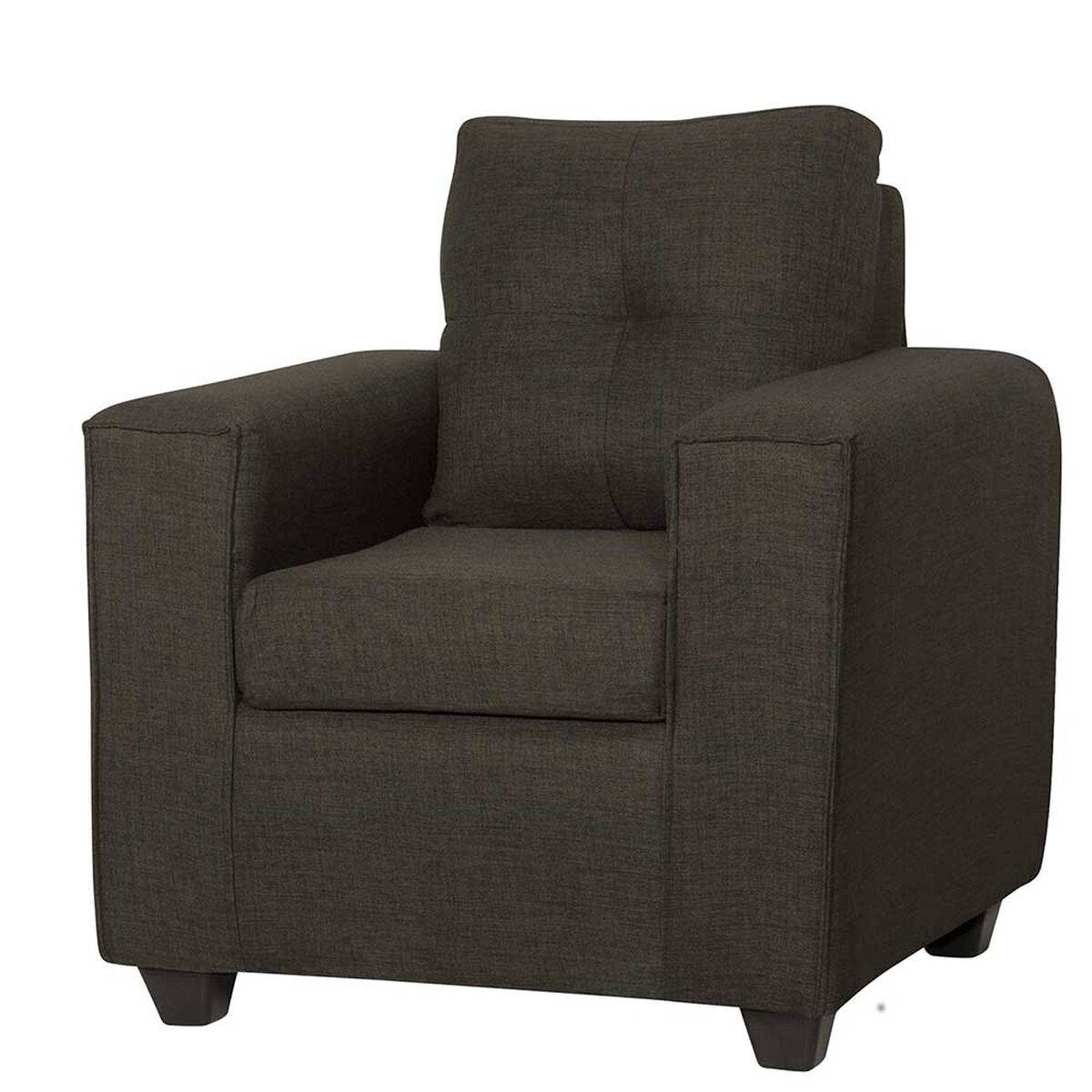 Juego de Living Black Factory Ranger Sofá 3 Cuerpos + Dos Sillones 1 Cuerpo Café