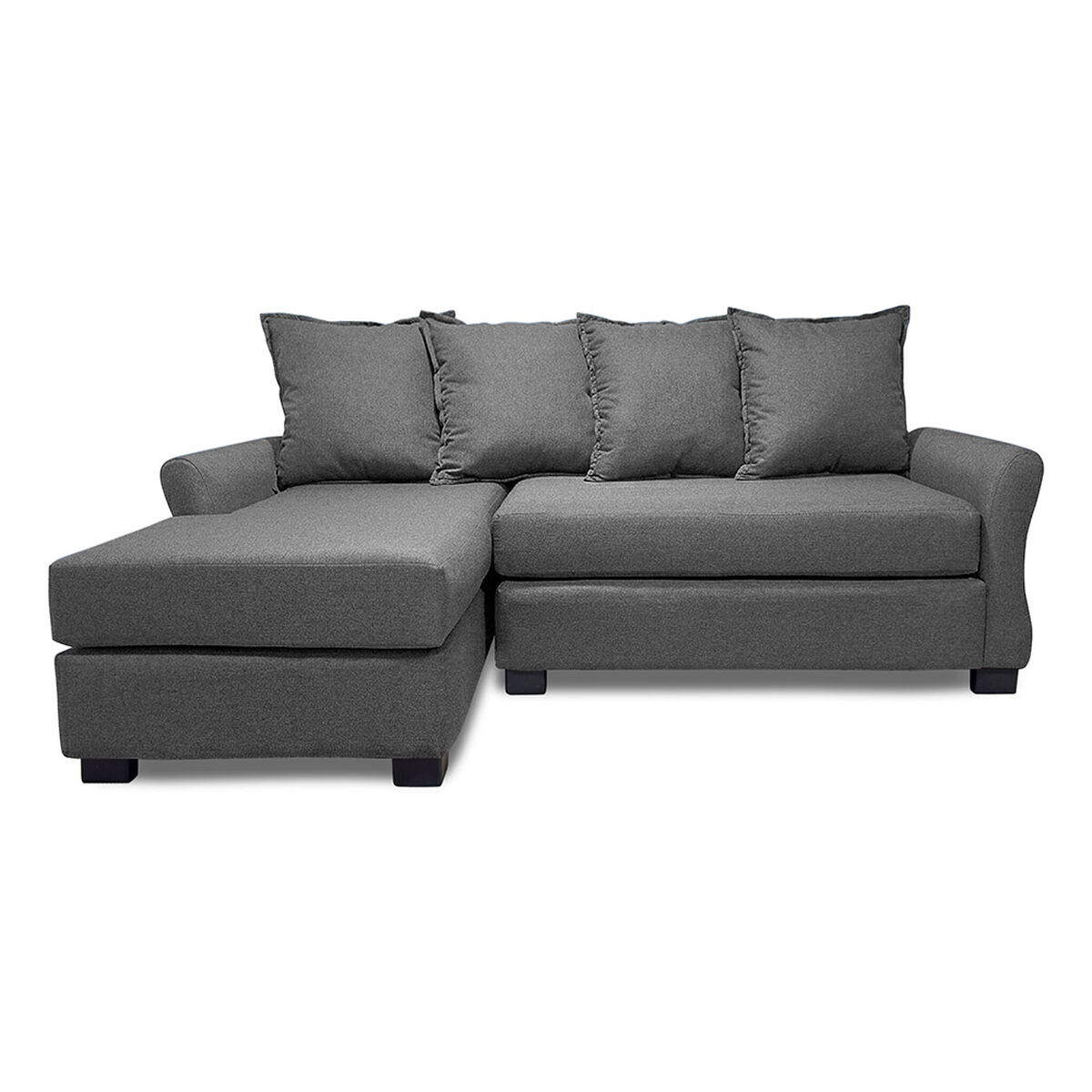 Seccional Izquierdo Living Factory Montreal 4 Cuerpos Gris