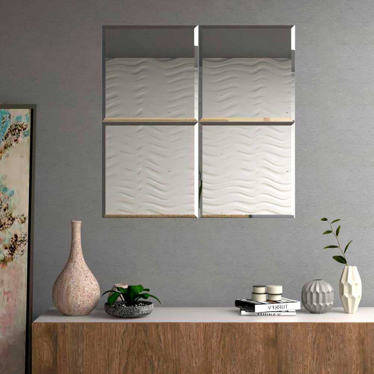 Espejo de Vidrio TuHome Malta 80 x 80 cm