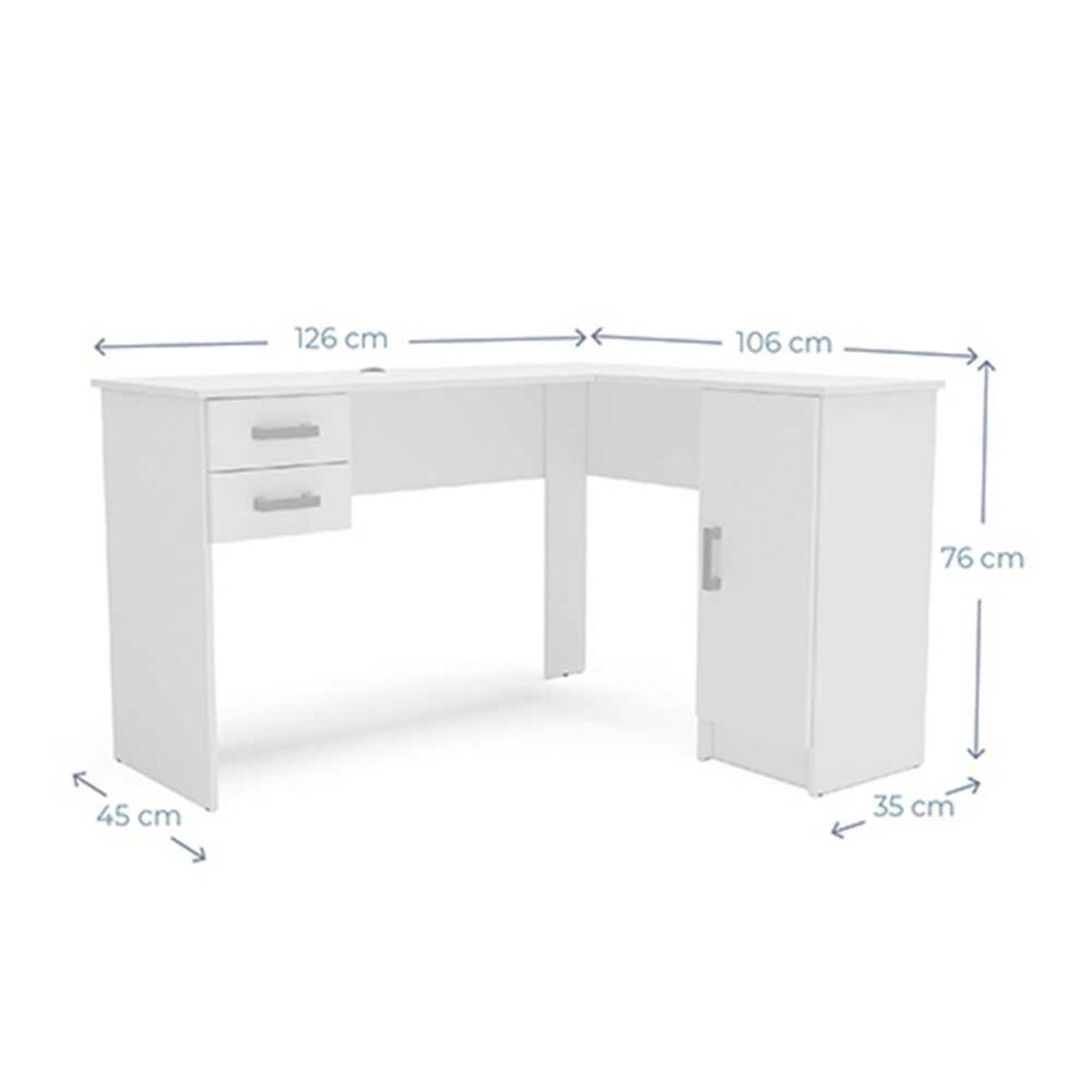 Escritorio Vekkahome Barcelona Blanco