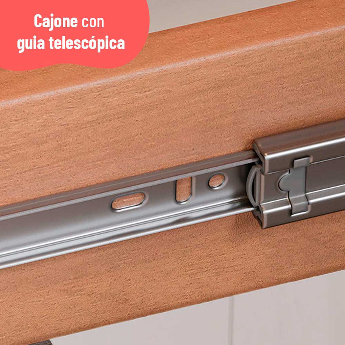 Mueble de Cocina Roca Macadamia Canela Blanco 1 Cajón 4 Puertas