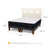 Cama Europea CIC Base Dividida 2 Plazas Súper Premium + Respaldo Torino Alpino