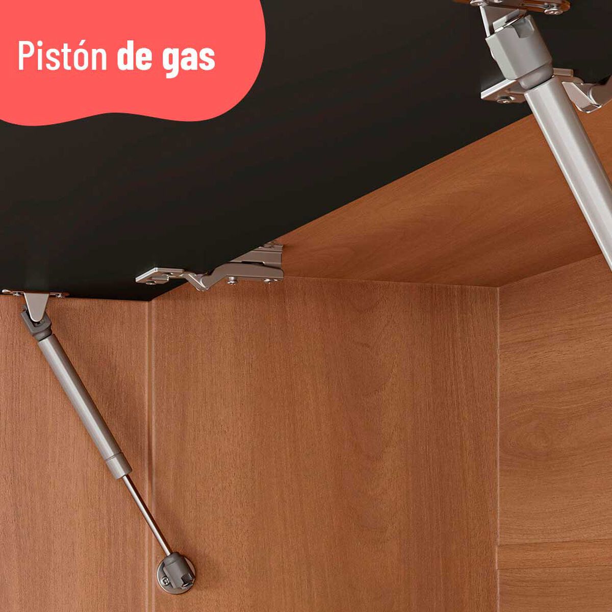 Mueble de Cocina Roca Macadamia Canela Grafito 1 Cajón 4 Puertas