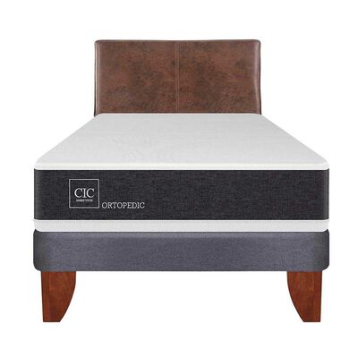 Imagen 1 del producto Cama Europea CIC 1,5 Plazas Ortopedic + Respaldo Baker