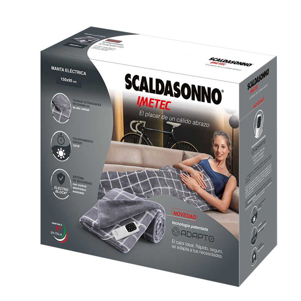 Manta Scaldasonno/imetec Manta Gris 1 Plaza