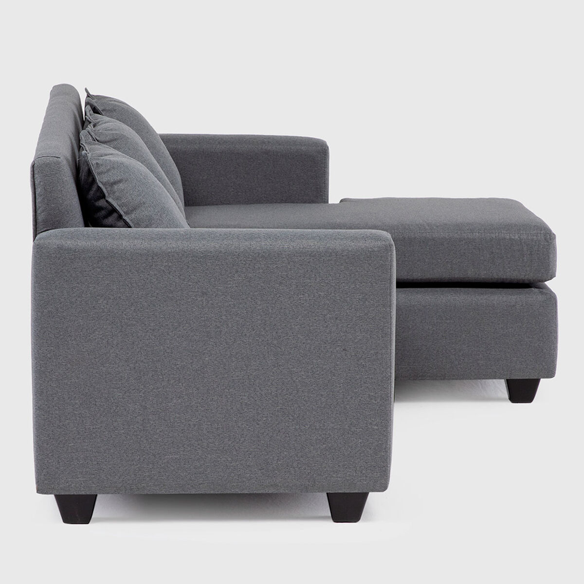 Seccional Muebles MPR Charlotte 4 Cuerpos Gris