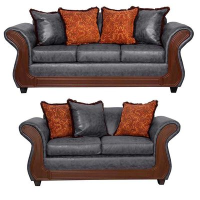 Imagen 1 del producto Juego de Living Black Factory Palermo 5 Cuerpos Gris