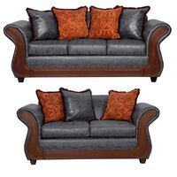 Juego de Living Black Factory Palermo 5 Cuerpos Gris