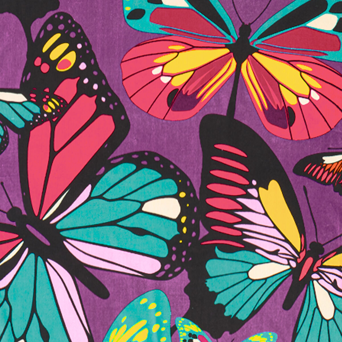 Toalla de Playa Velour Butterfly 75 x 150 cm