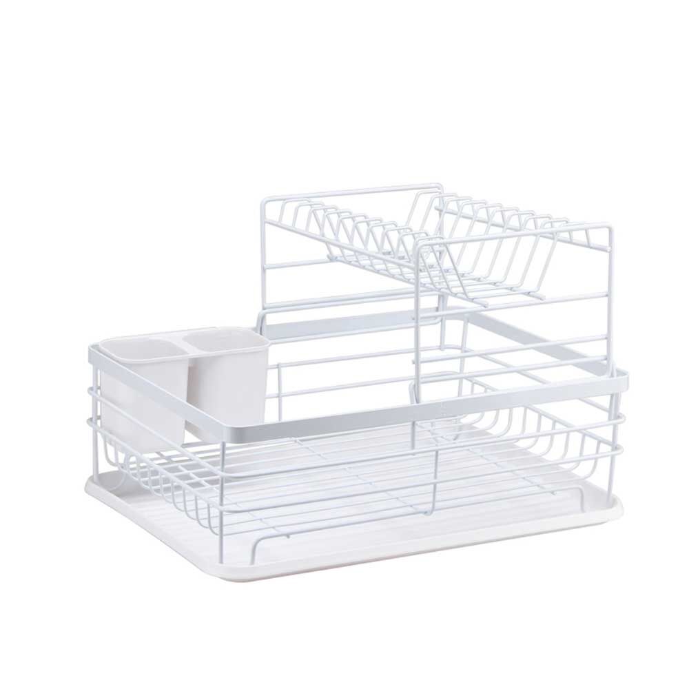 Secaplatos Escurridor 2 Niveles Acero Inoxidable Simplit Blanco