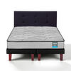 Cama Europea Flex 2 Plazas Dream Dual Box B/D + Respaldo Royal Negro