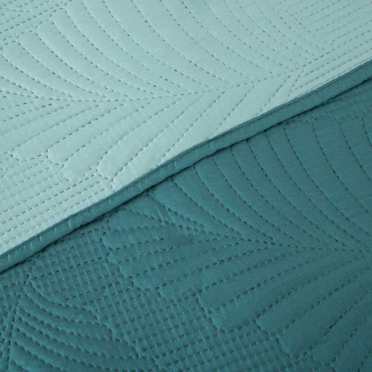 Cubrecama Bicolor Casanova 2 Plazas Verde Turquesa