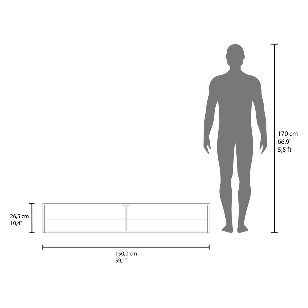 Panel Tuhome R-150 Hasta 65" Avellana