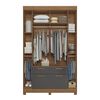 Closet Altavision Guarapuava 6 Puertas 4 Cajones Caf&eacute; Grafito