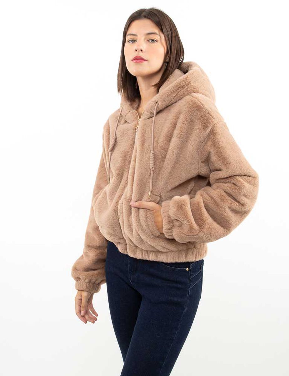 Chaqueta Crop Terciopelo Plush Mujer Fiorucci