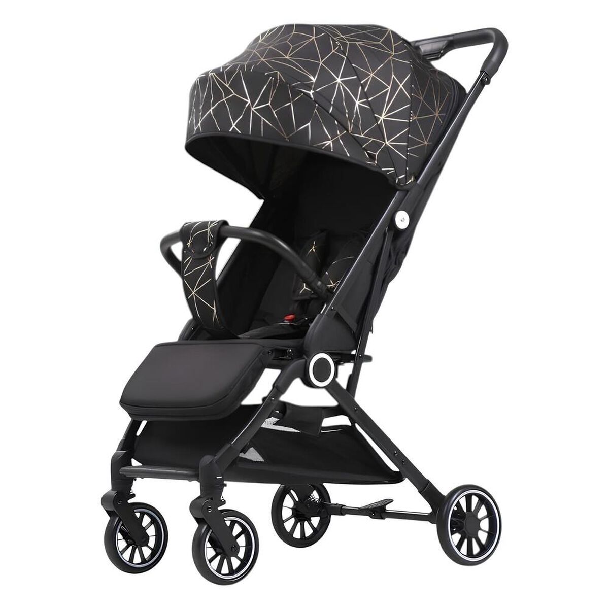 Coche de Paseo Últra Compacto con Accesorios Lubabycas Negro